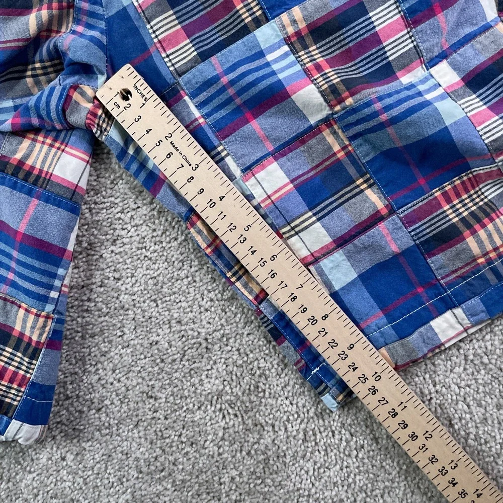 Brooks Brothers Shorts Mens 32 Blue Patchwork Madras Plaid Preppy Summer Casual
